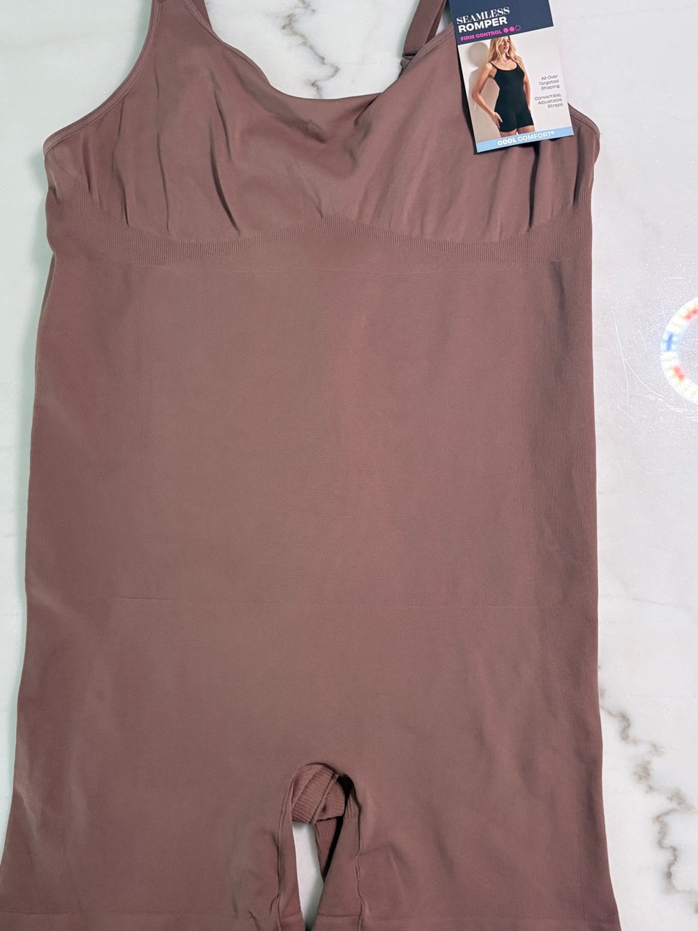 NWT Maidenform Seamless Romper Firm Control Bodysuit Cocoa Mocha  Size 2XL - Picture 10 of 10